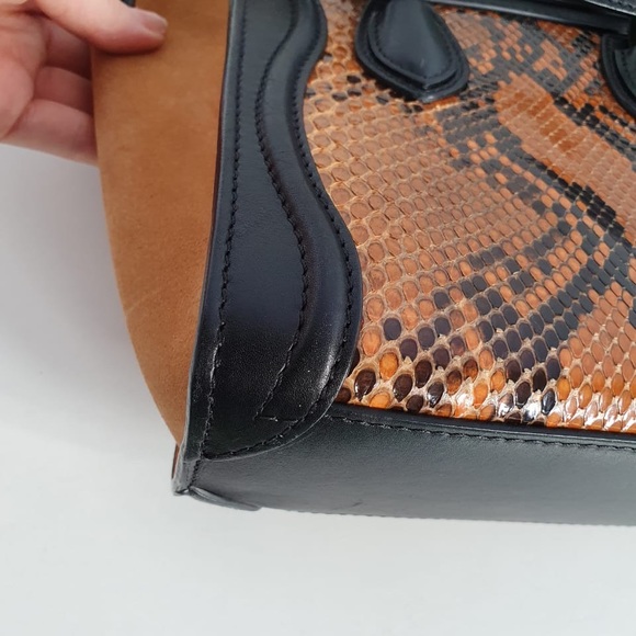 Celine Python / suede Nano Bag - Picture 9 of 13